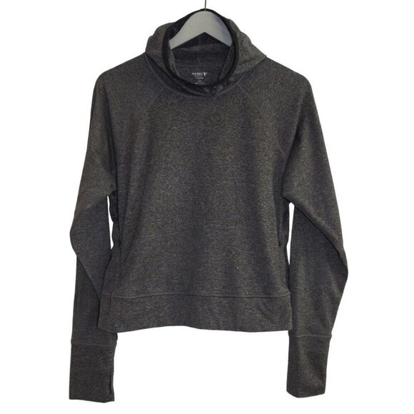 Old Navy Active CozeCore Go Dry Cropped Gray Hoodie Sz L - Picture 1 of 6